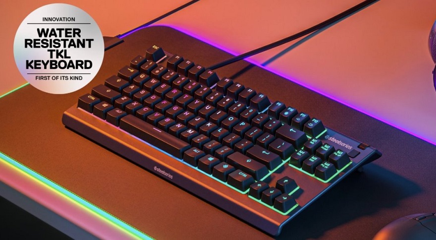 SteelSeries Launch Apex 3 Water-Resistant TKL Gaming Keyboard