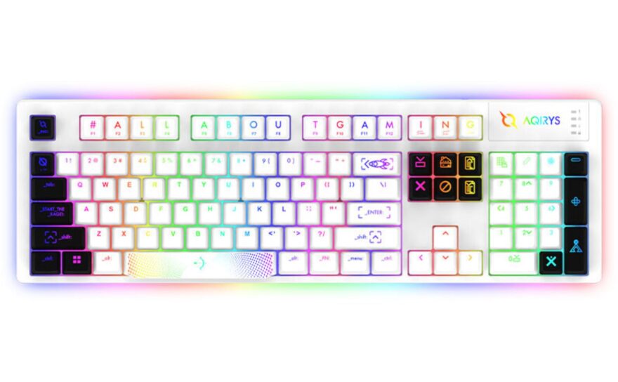 Clavier Gamer Mécanique AQIRYS ALUDRA TKL 100% Anti-ghosting RGB - Blanc