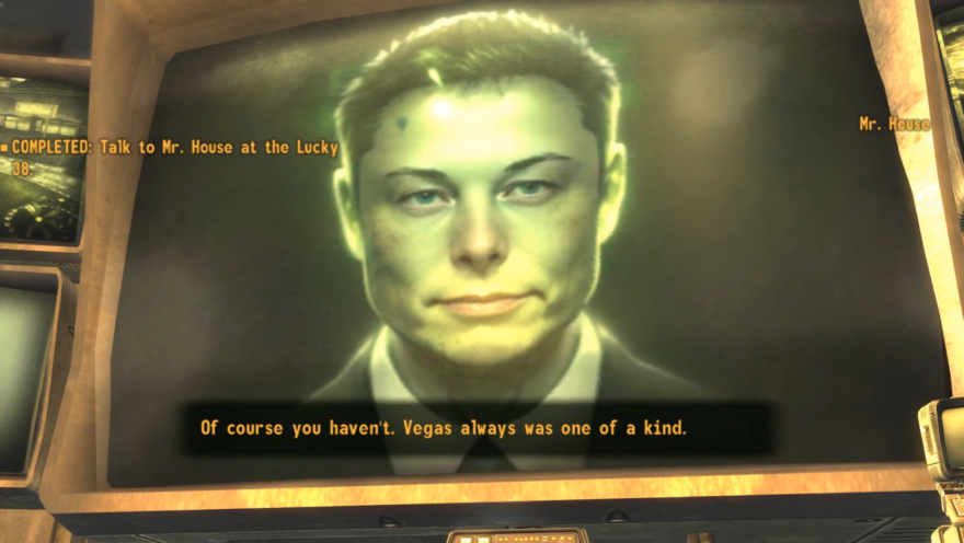 Replace Mr House with Elon Musk With a Fallout New Vegas Mod